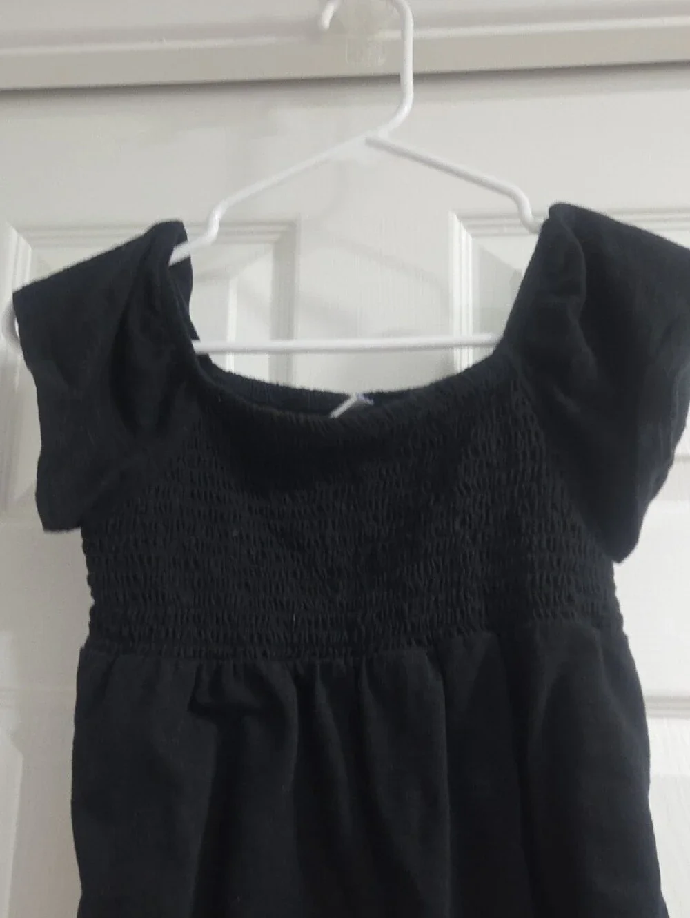 Old Navy Black Girls' Short Sleeve Smocked Top